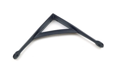 Oakcrafts - Pair of Antique Cast Iron Gallows Shelf Brackets in Epoxy Black Finish - 200mm x 200mm