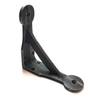 Oakcrafts - Pair of Antique Cast Iron Gallows Style Shelf Brackets - 100mm x 100mm