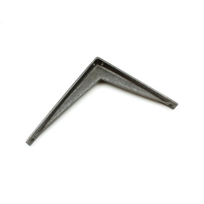Oakcrafts - Pair of Antique Cast Iron Minimalist Vole Shelf Brackets - 170mm x 200mm - 3