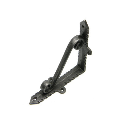 Oakcrafts - Pair of Antique Cast Iron Simple Scroll Shelf Brackets - 125mm x 125mm - 3