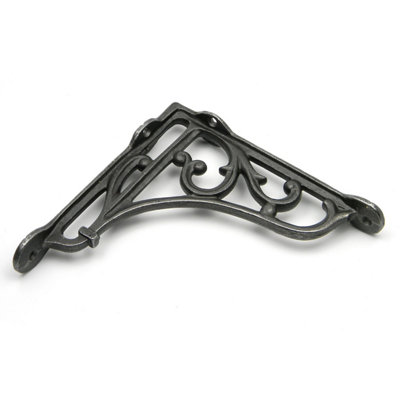 Oakcrafts - Pair of Antique Cast Iron Victorian Style Heritage Shelf Brackets - 150mm x 150mm