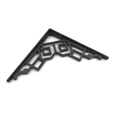 Oakcrafts - Pair of Art Deco Cast Iron Shelf Bracket - 175mm x 175mm - 3