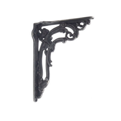 Oakcrafts - Pair of Victorian Scroll Leaf Shelf Brackets 150mm x 200mm - 4