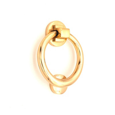 Oakcrafts - Ring Door Knocker 110mm Polished Brass Finish Price Comparisons | Compare The Build