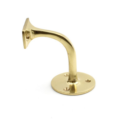 Oakcrafts - Solid Brass Handrail Bracket 80mm - 3