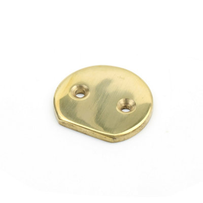 Oakcrafts - Solid Brass Handrail End Cap Disc 44mm - Single Unit