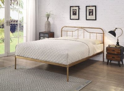 Oakenholt Double 4ft 6 Antique Bronze Metal Bed Frame