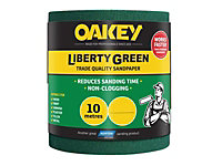 Oakey 66261116751 Liberty Green Sanding Roll 115mm x 10m Medium 80G OAK33217