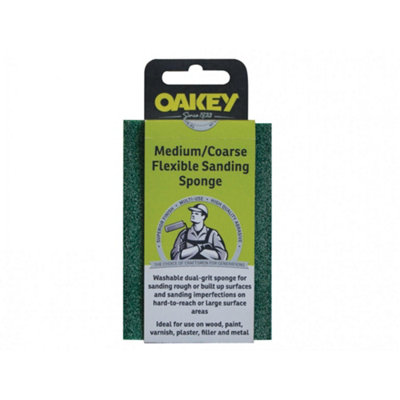 Oakey Dual-grit Flexible Sanding Sponge Multi Colour (Co/Extra Co)