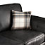 Oakley Soft Faux Leather Charcoal Black 2 Seater Sofa
