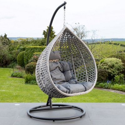 Oakley Swing Egg Pod Chair - Dark Grey