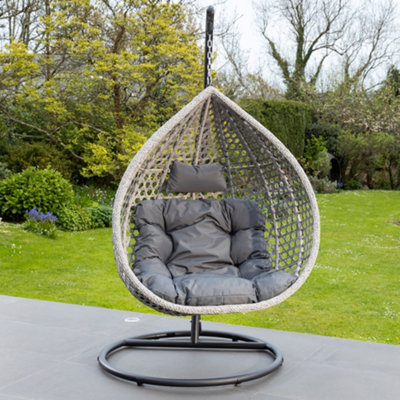 Oakley Swing Egg Pod Chair - Dark Grey