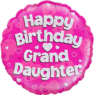 Oaktree UK 18-inch Felice 8 Compleanno olografica Design Balloons, Rosa