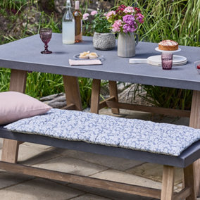 Oakwood Leaf Print Indoor Outdoor Furniture Garden Bench Cushion Seat Pad