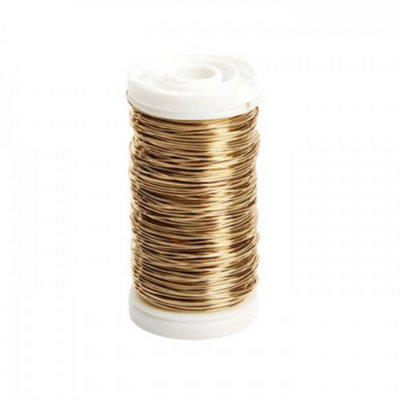 Oasis Metallic Reel Wire Gold (One Size) | DIY at B&Q