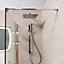 Oasis Wetroom Fixed Shower Screen with Chrome Profile & Clear Glass - (W)1180mm