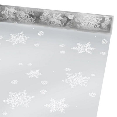 Oasis White Snowflake Cellophane Wrap (25 Metre Roll, 80cm Wide ...