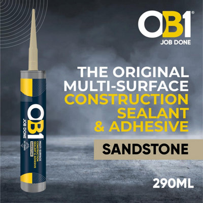 OB1 Sandstone Multi-Surface Construction Sealant & Adhesive 290ml Tube ...