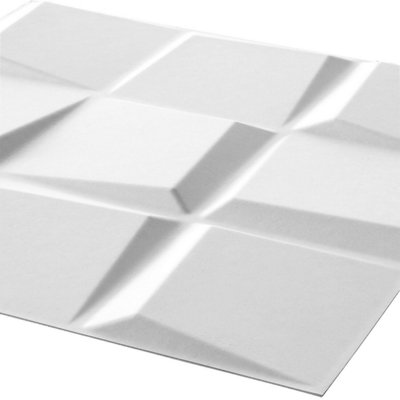 Oberon Design 3D Wall Panels Off White - 12 Boards 50x50cm Wall Panels ...