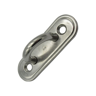 Oblong Pad Eye Plate 5MM Stainless Steel (Marine Rope Hook Loop Rigging)