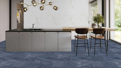 Ocean Blue Matt - 9mm Indoor wall/floor tiles 600mm X 600mm pack of 4 ...