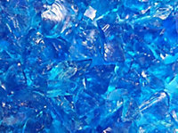 Ocean Blue Tumbled Glass Chippings 10-20mm - 10 Large 5kg Bags (50kg)