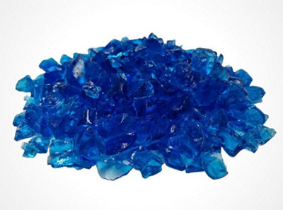 Ocean Blue Tumbled Glass Chippings 10-20mm - 10 Large 5kg Bags (50kg) - 4