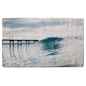 Ocean ideal wave in ocean. Breaking blue waves (Bath Towel) / Default Title