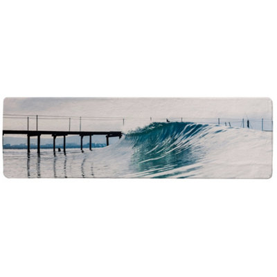 Ocean ideal wave in ocean. Breaking blue waves Designer Runner Special ...