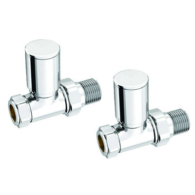 Oceana Round Straight Radiator Valves Chrome Price Comparisons | Compare The Build