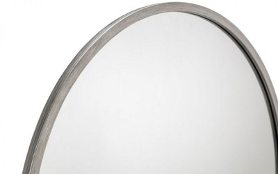 Octave Round Pewter Wall Mirror