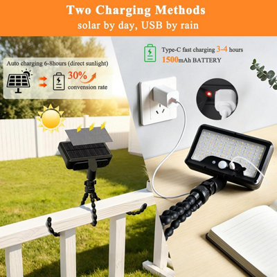 Octopus Solar Motion Lights Outdoor for Tree, Fence, Camping, Flexible ...