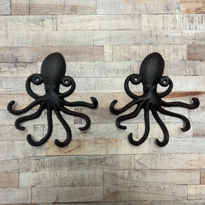 HOLDER BAG WALL Mounted Octopus Shape Cast Iron Antique Home Hanging Key  Hook $45.13 - PicClick AU
