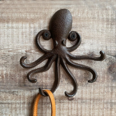 Set Of Two Gold Octopus Wall Coat Hooks – G Decor