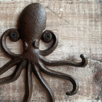 Selections - Octopus Wall Hook Rack in Cast Iron