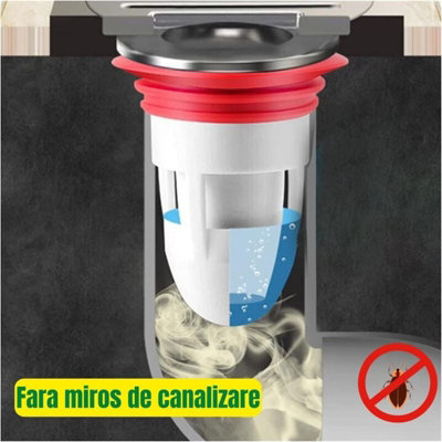 2-in-1 Sink Drainage Kit – Upgraded Pop-Up With Anti-Clog Plug, Flexible P-Trap, Fits 1-1/4" Or 1-1/2" Pipes For Bathroom & Kitchen