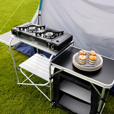 Odyssey Portable Camping Gas Stove Cooker Double - 4