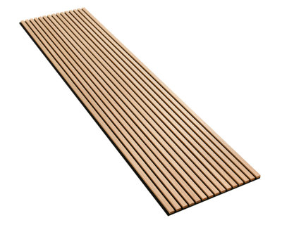 Off the Grain Acoustic Oak Wood Slat Wall Panel - 240cm x 60cm (Pack of ...