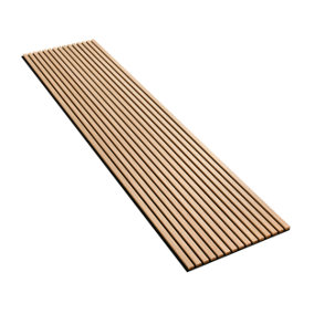 Off the Grain Acoustic Oak Wood Slat Wall Panel - 240cm x 60cm (Pack of 3)