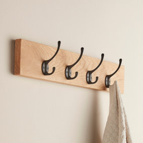 Off the Grain Coat Rack made from Solid Oak - 4 Hooks