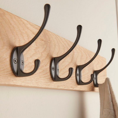 Off the Grain Coat Rack made from Solid Oak - 4 Hooks