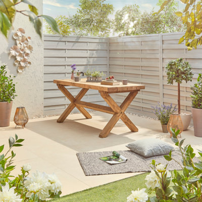 B&q wooden garden table hotsell
