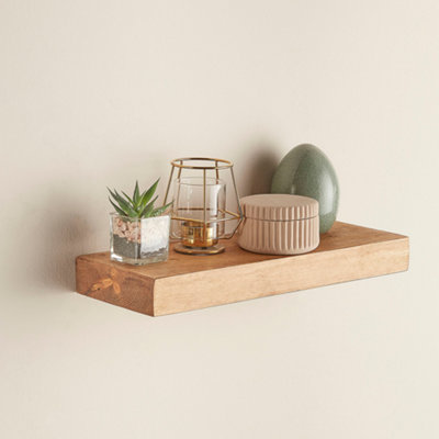 Hidden Bracket saving Floating Shelves Rustic Floating Shelves Open Shelf Wooden Floating Shelves Rustic Shelves Solid Wood Farmhouse Invisible