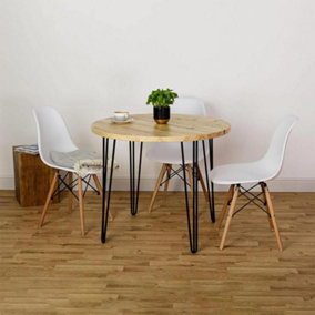 Off the Grain Wood Circular Dining Table - Wooden 110cm Diameter -  Table Only