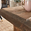 Off the Grain Wooden Coffee Table with Storage - 1000mm (L) Rustic Solid Wood Coffee Table