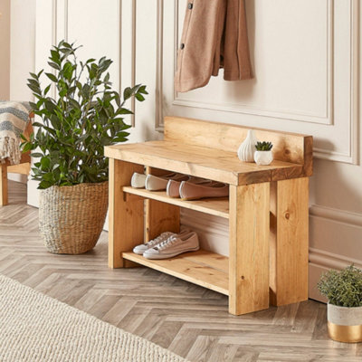 Rustic wood shoe rack sale