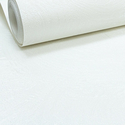 Off White Ivory Plaster Effect Metallic Textured Vinyl Wallpaper Paste the  Wall | DIY at B&Q