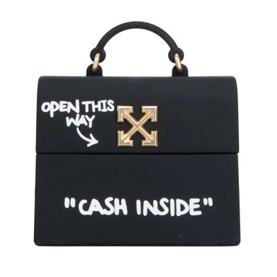 Off White Jitney AirPod Pro Case Black (One Size)