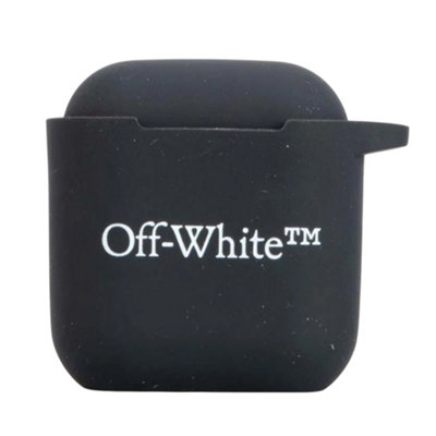 Off White Lettering Silicone AirPod Cover Black/White (One Size)