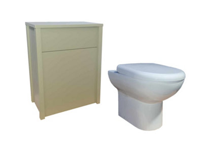 Off White WC Unit Round White Ceramic Toilet Pan Soft Close Seat & Cistern Price Comparisons | Compare The Build